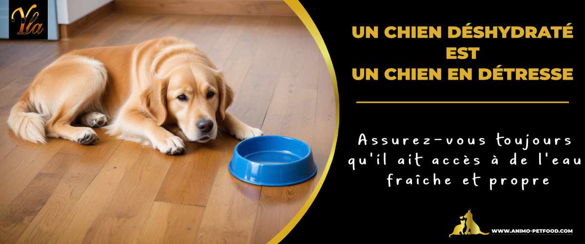 Un chien déshydraté est en détresse - Assurez-vous qu'il ait toujours accès à de l'eau fraîche et propre